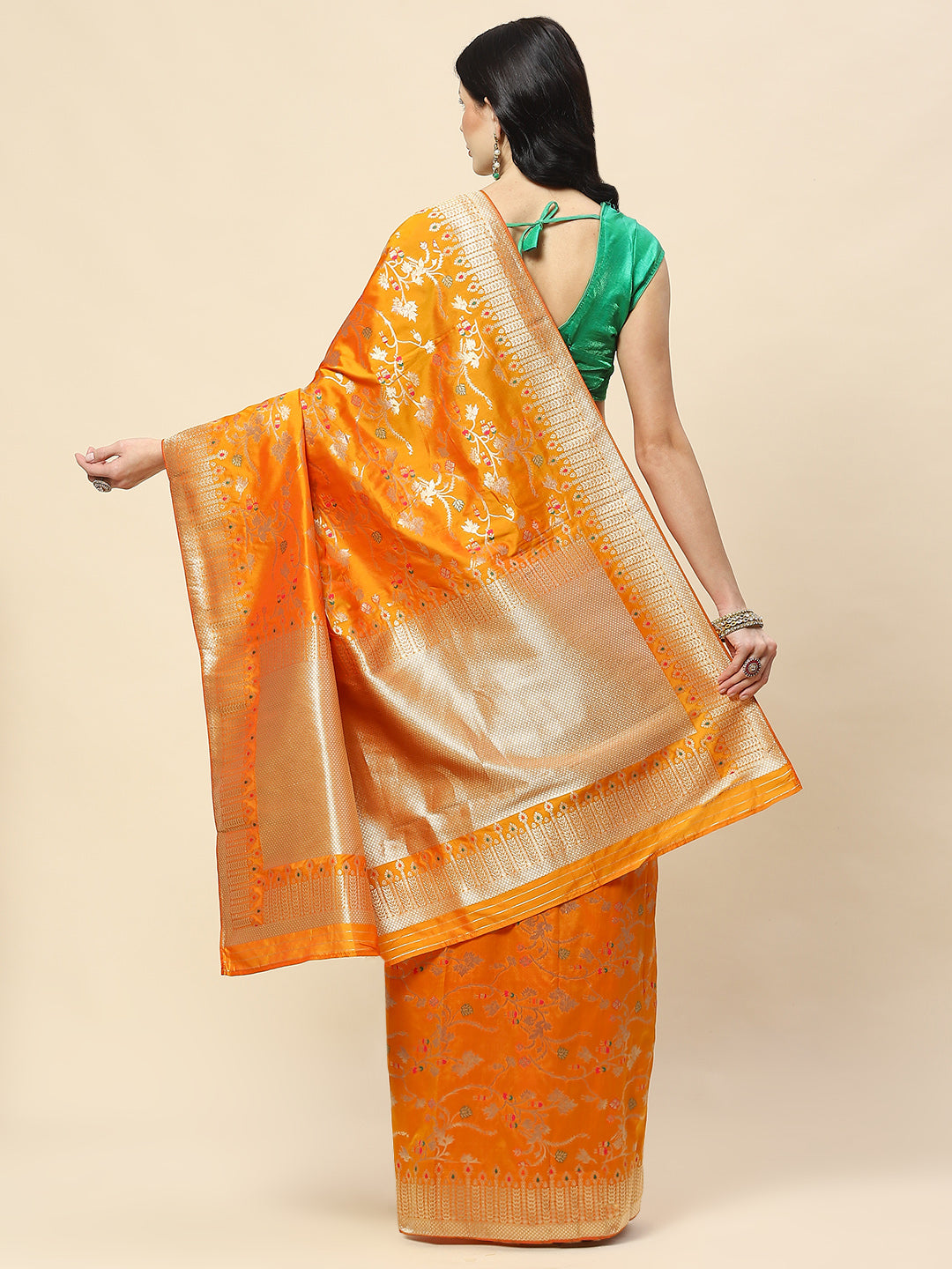 Zari Jaal Woven Art Silk Banarsi Saree