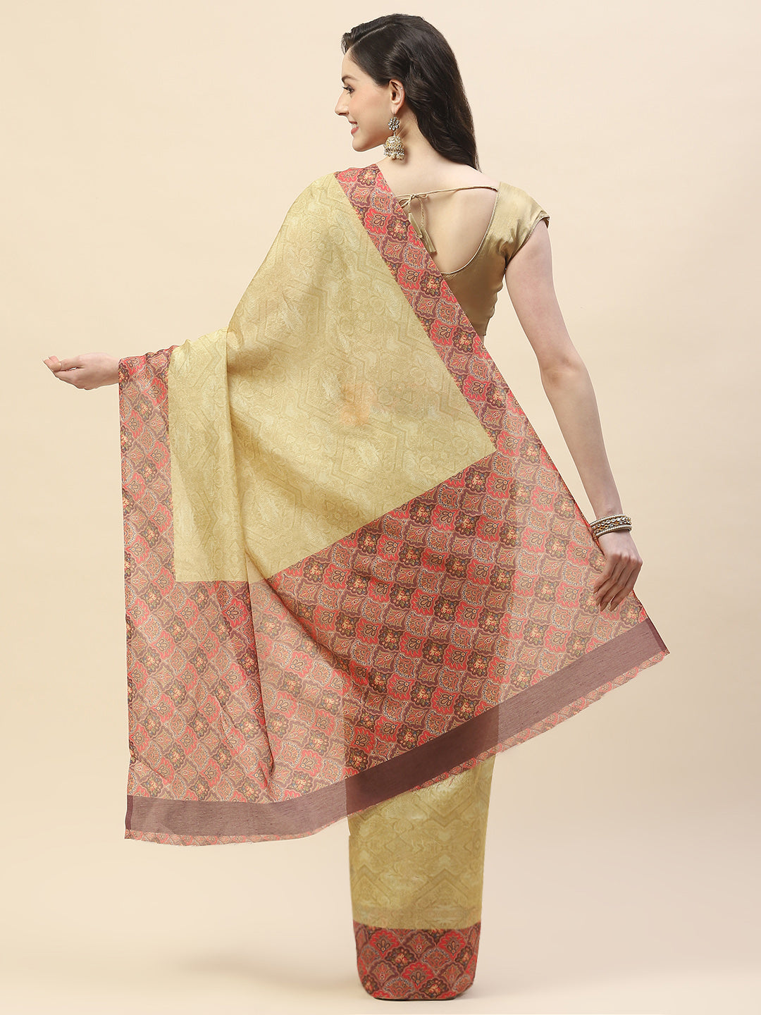 Digital Printed Handloom Saree