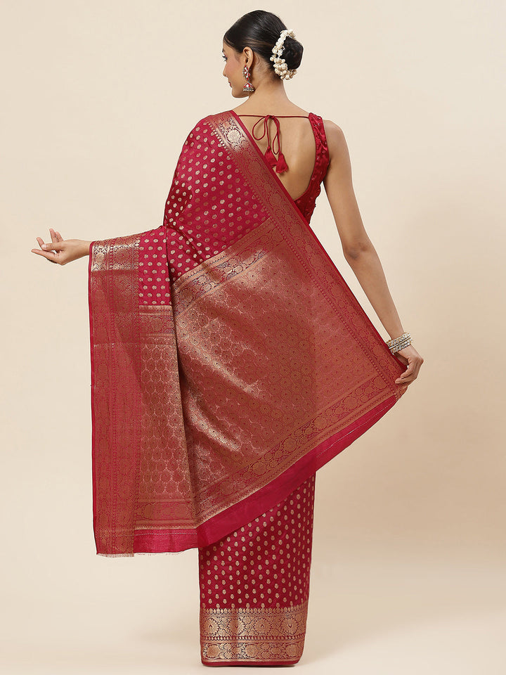 Zari Booti Woven Handloom Saree