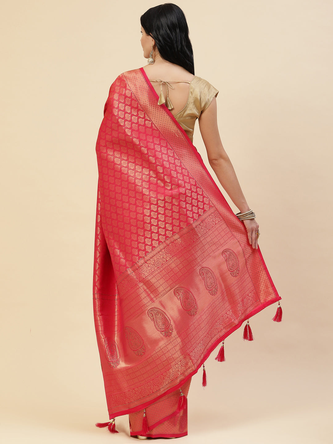 Stone Booti Handloom Woven Saree