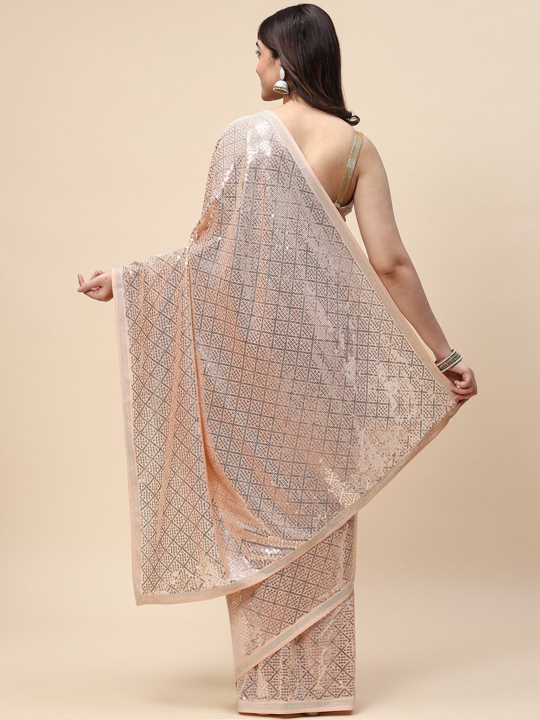 Sequin Embroidered Georgette Saree