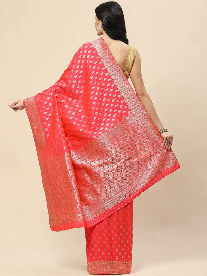 Zari Booti Woven Art Silk Banarsi Saree