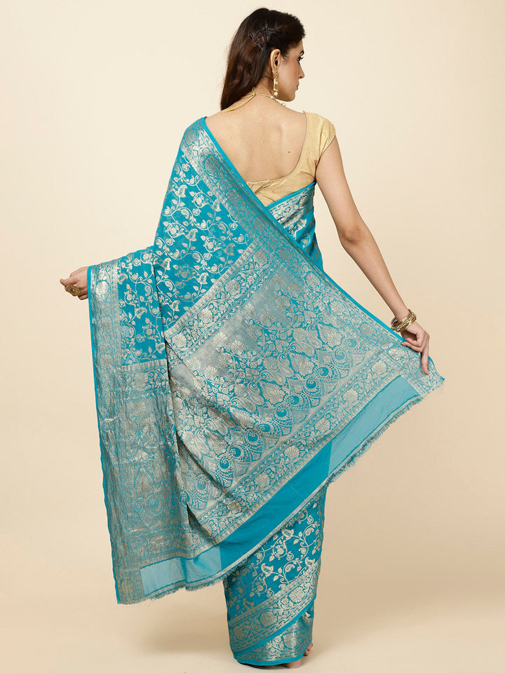 Zari Jaal Woven Georgette Saree