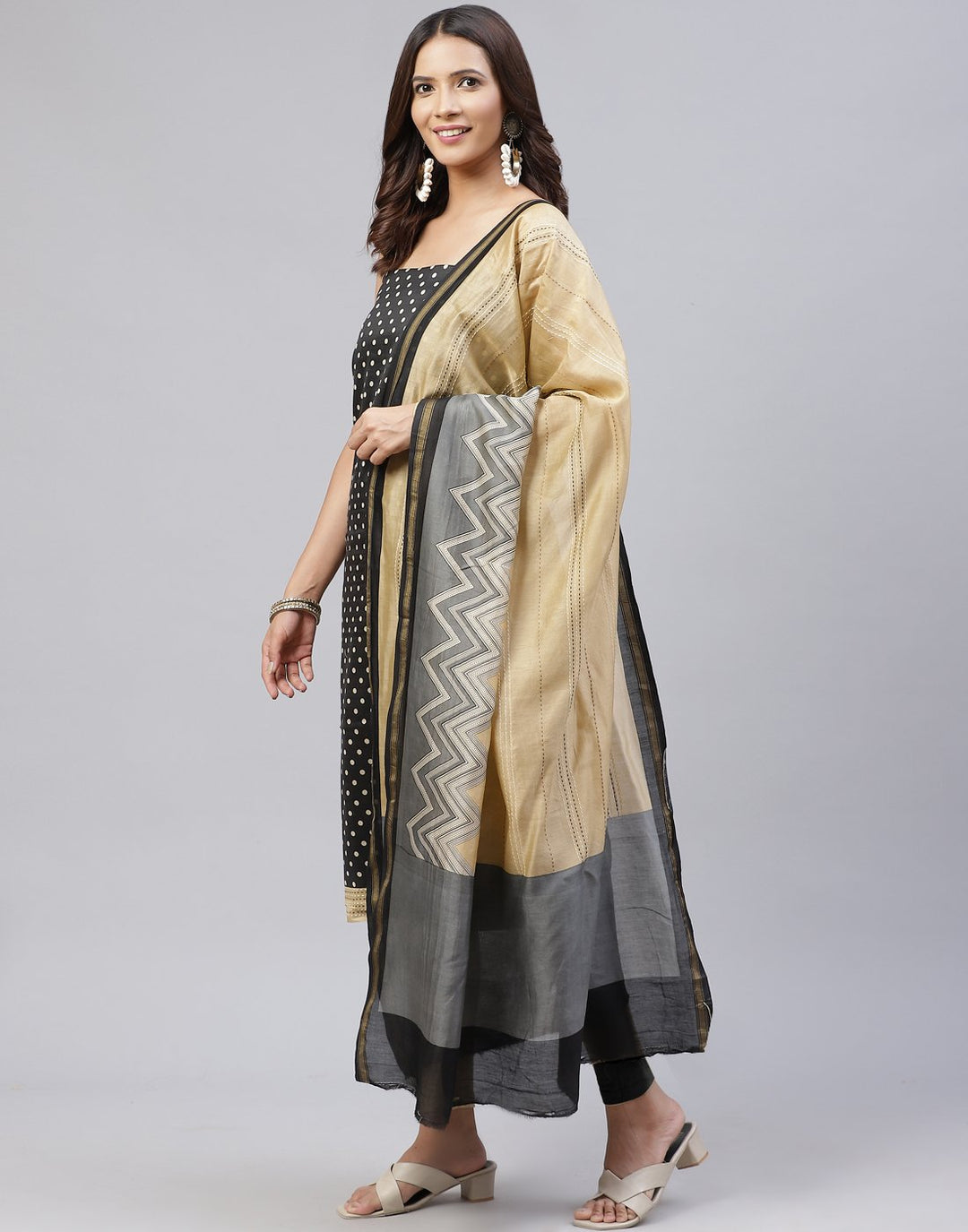 Printed Chanderi Suit Piece