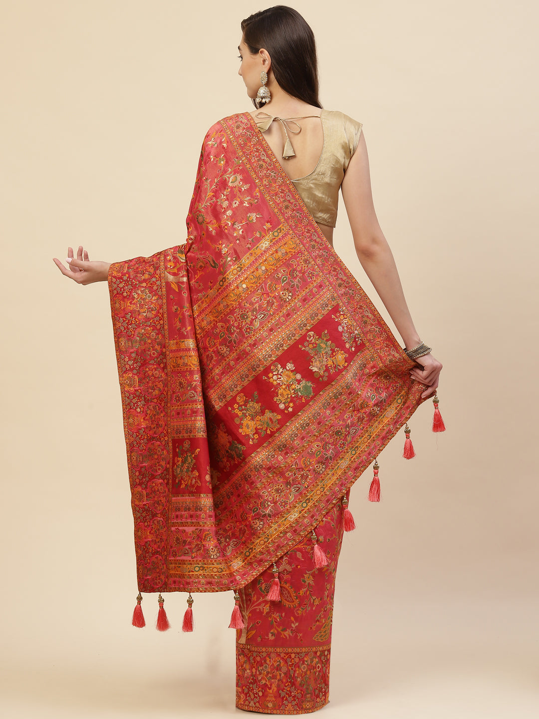 Zari Jaal Handloom Woven Saree