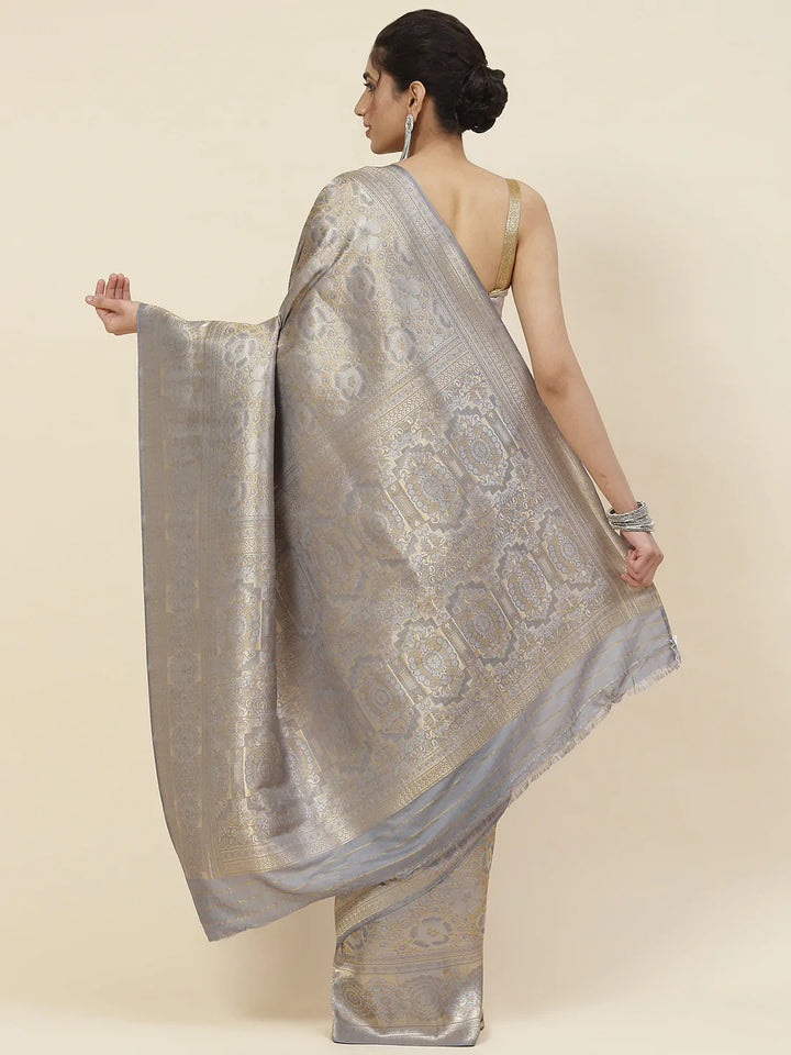Zari Jaal Handloom Woven Saree