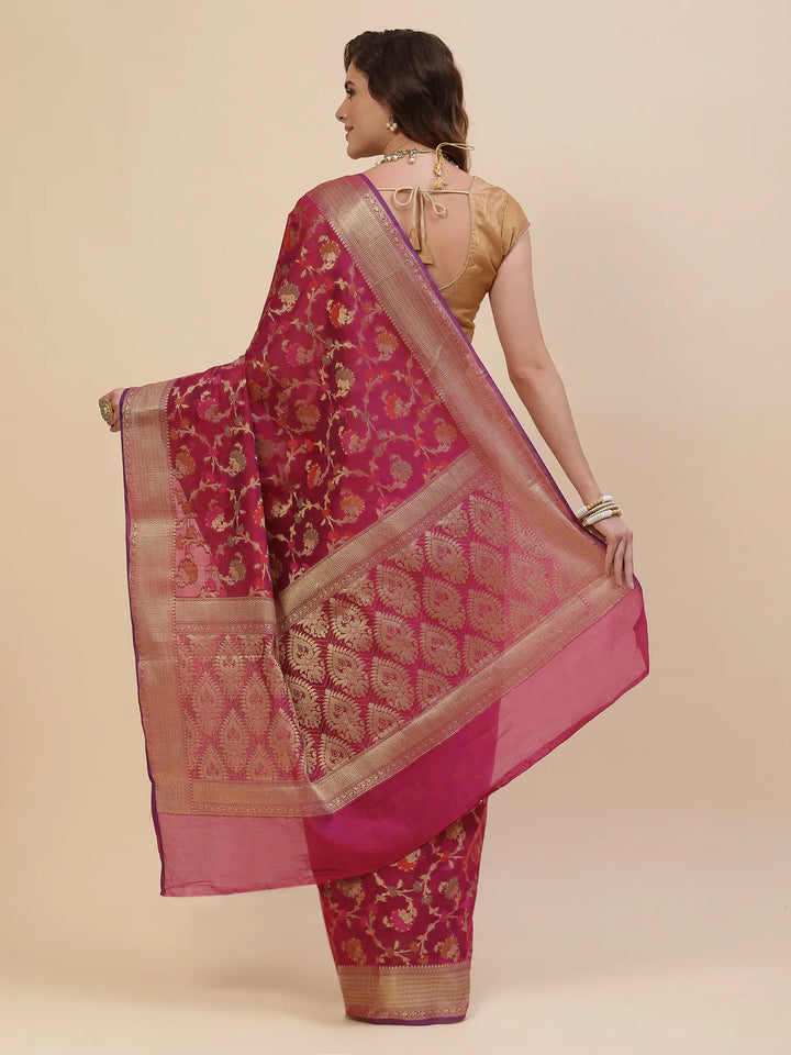 Zari Jaal Cotton Woven Saree