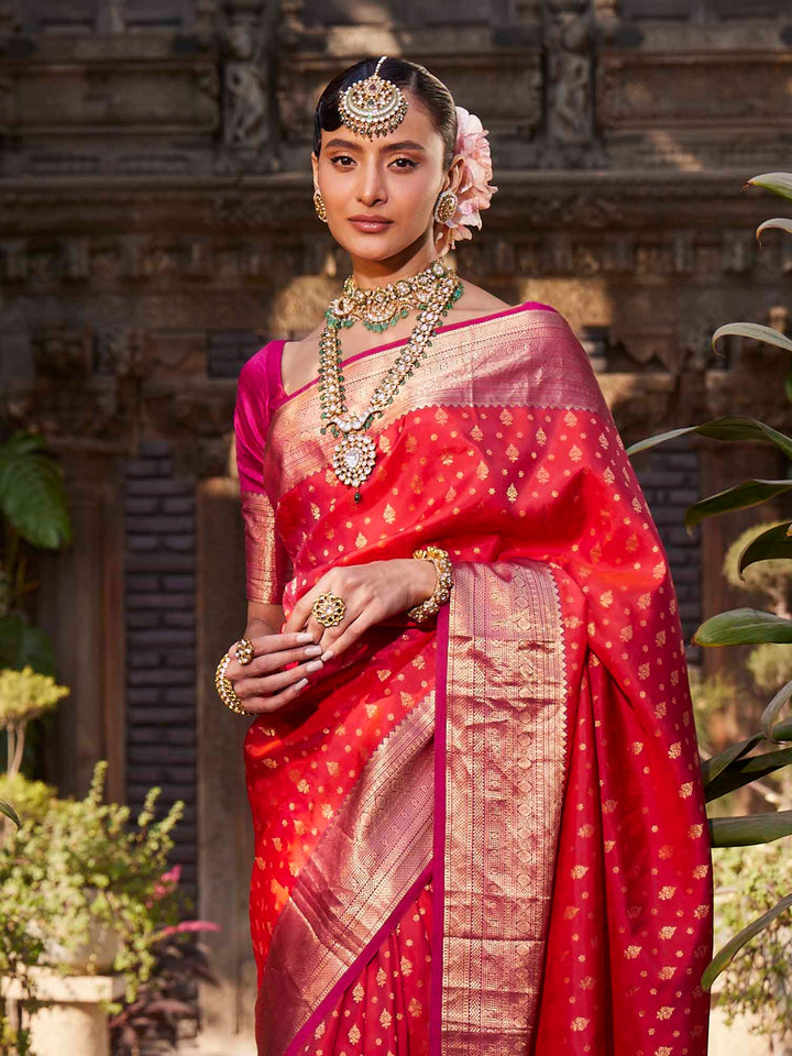 Zari Booti Handloom Woven Saree