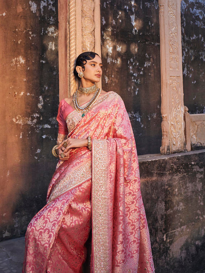 Gota Embroidered Handloom Saree