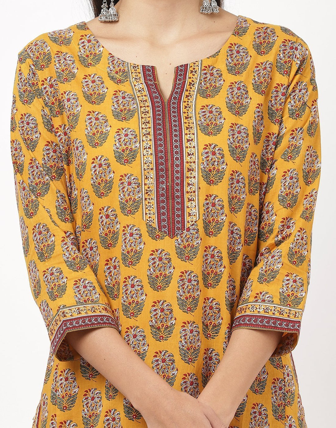 Mustard Cotton Kurti