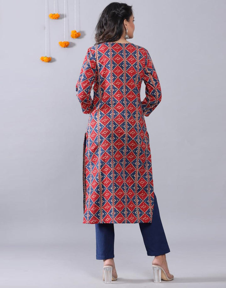 Cotton Printed Kurti Pant Set