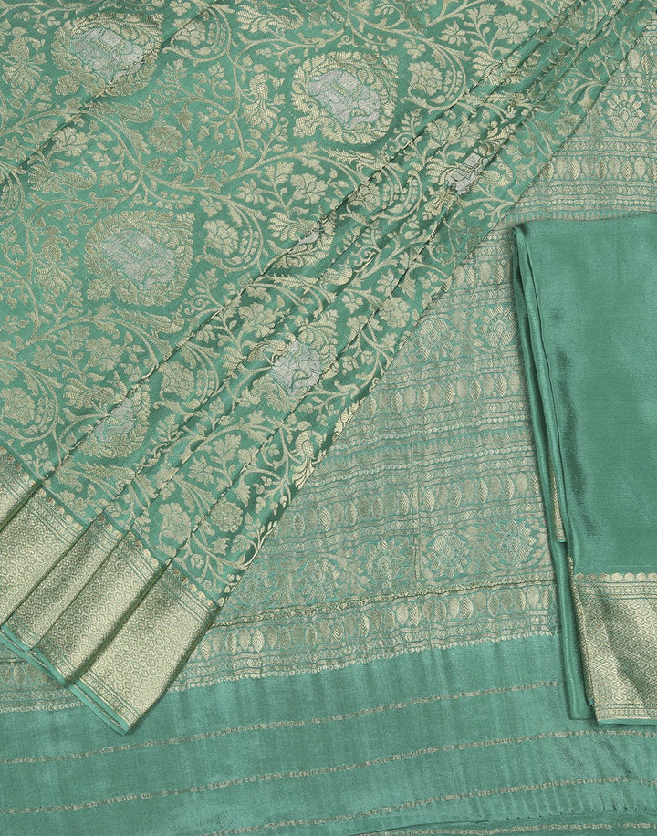 MBZ Meena Bazaar-Zari Jaal Crepe Saree