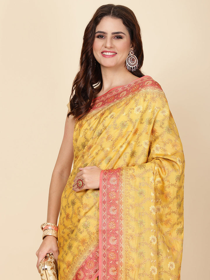 Resham Jaal Woven Tussar Saree