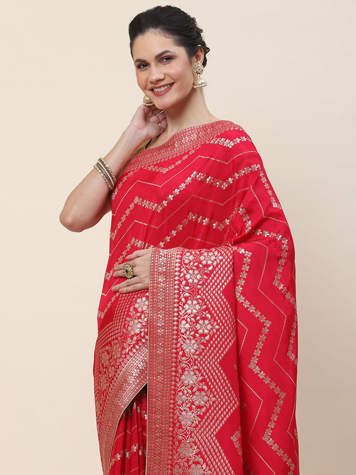 Zari Jaal Woven Dola Handloom Saree