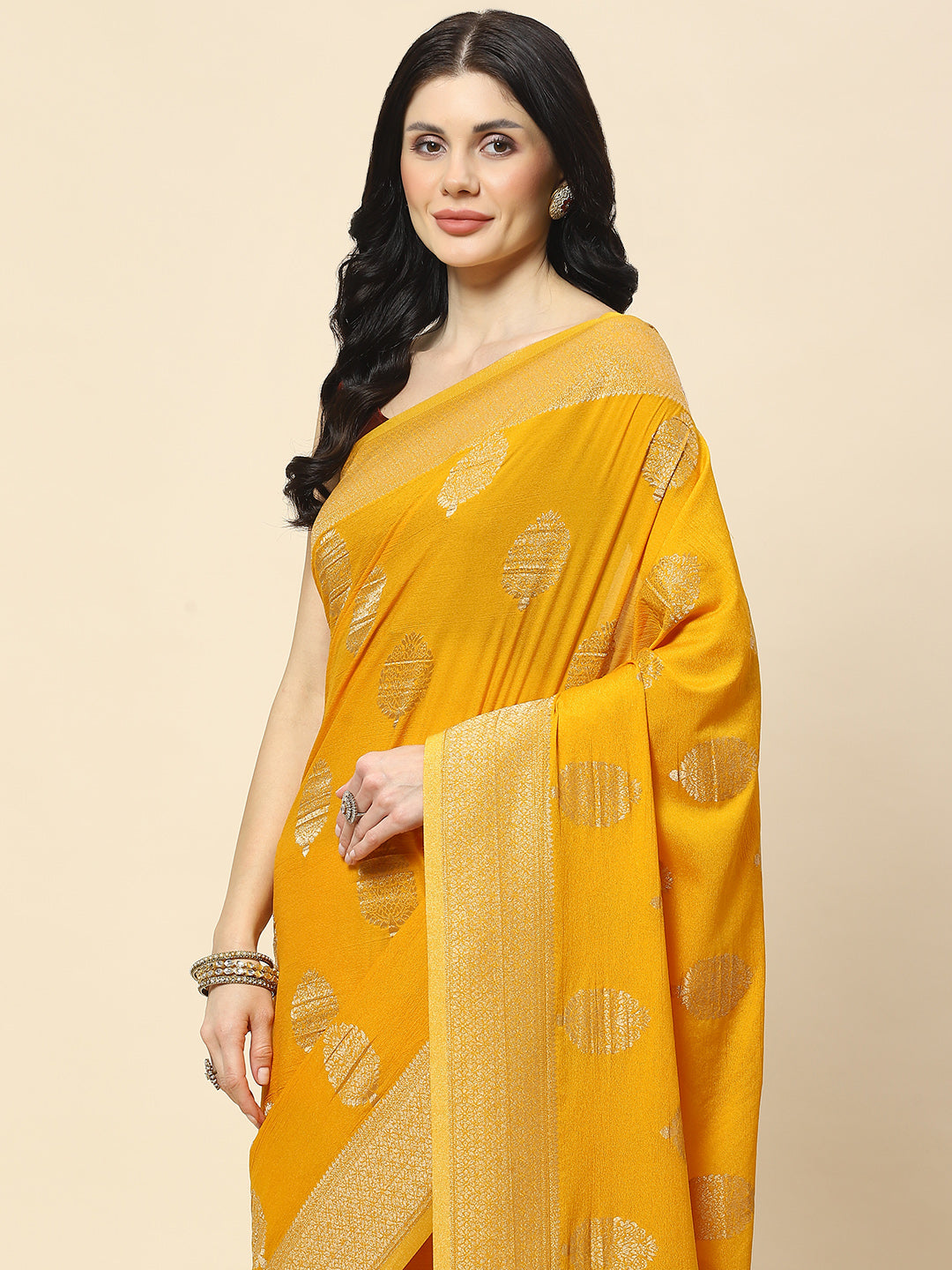Zari Border Woven Art Tussar Saree