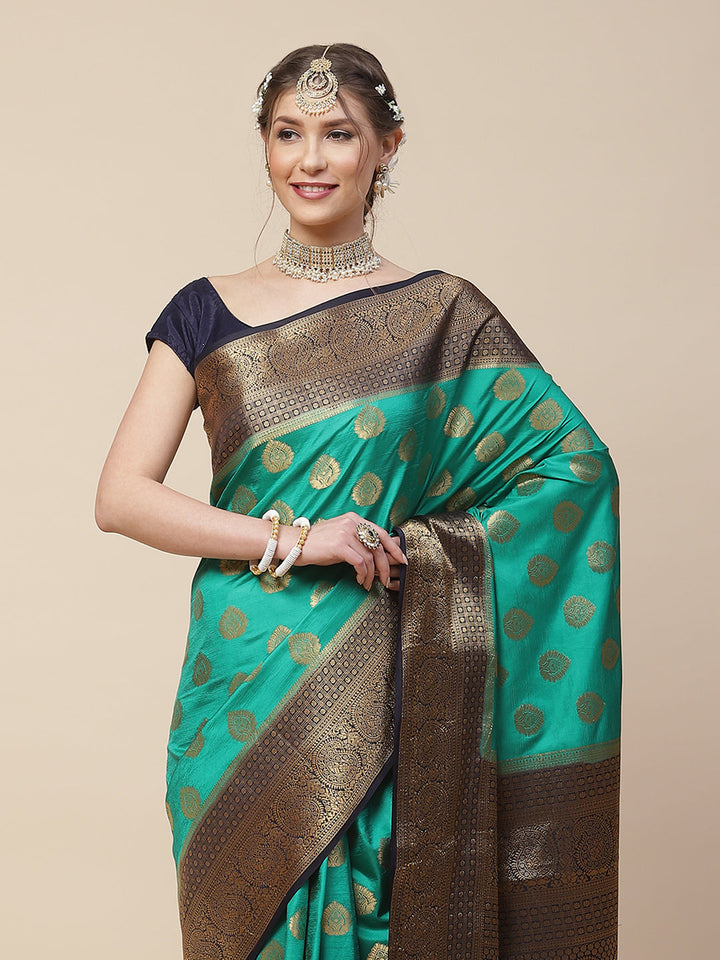 Zari Booti Woven Art Handloom Saree