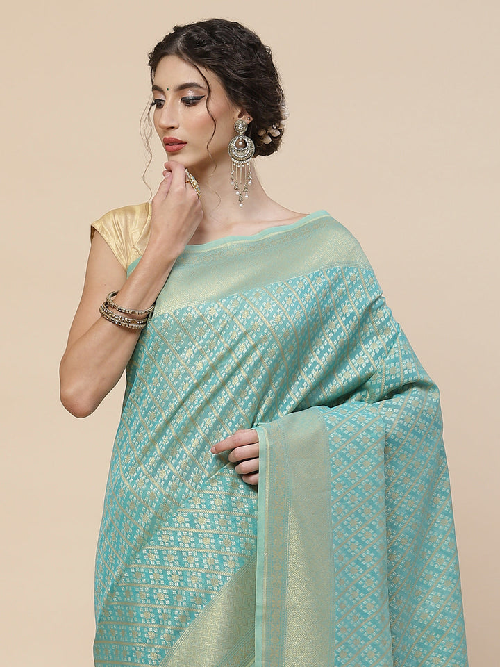 Zari Jaal Cotton Woven Saree