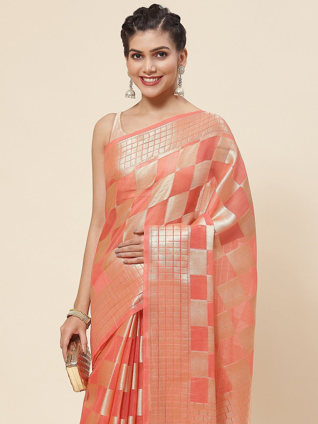 Zari Jaal Woven Cotton Saree