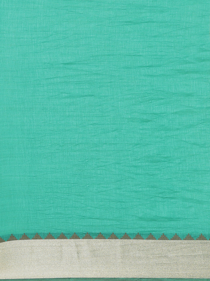Plain Art Handloom Saree with  Zari  Border
