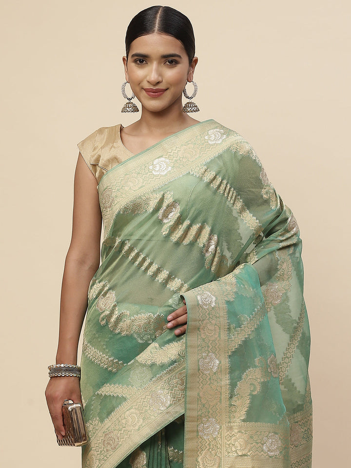 Zari Jaal Cotton Woven Saree