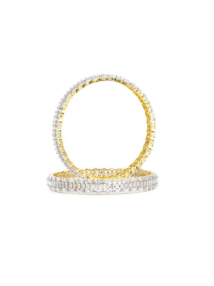 Gold &amp; Silver AD Bangles Set