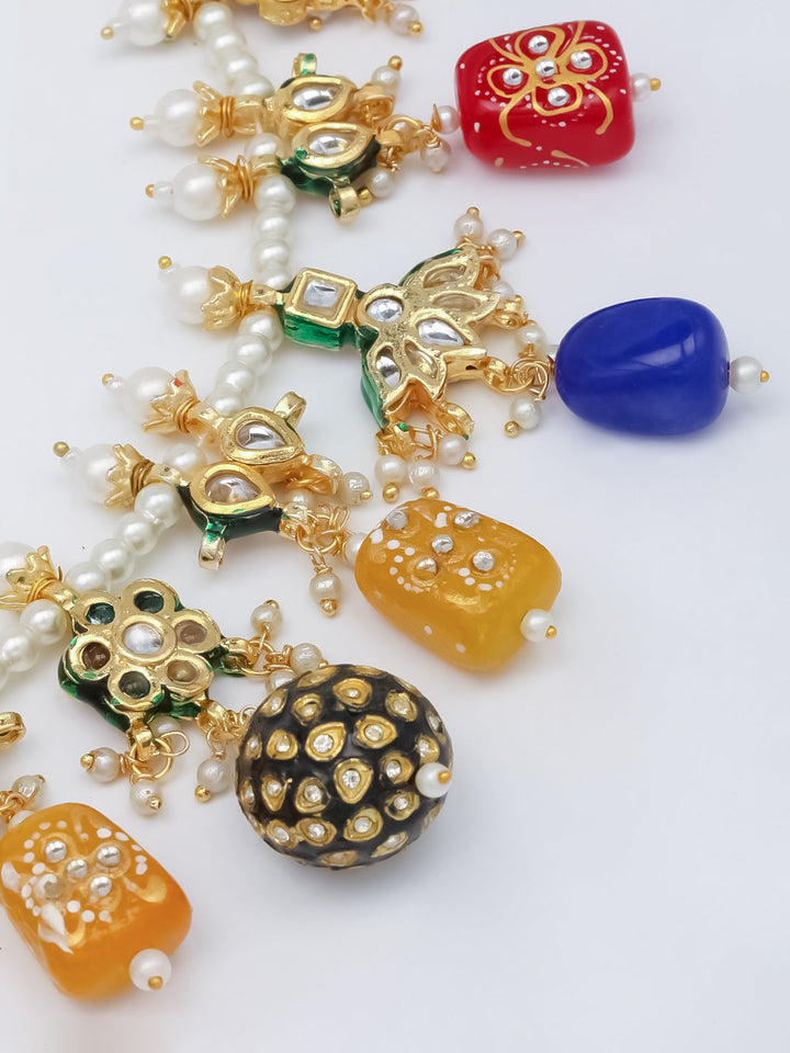 Gold Plated Necklace With Earrings