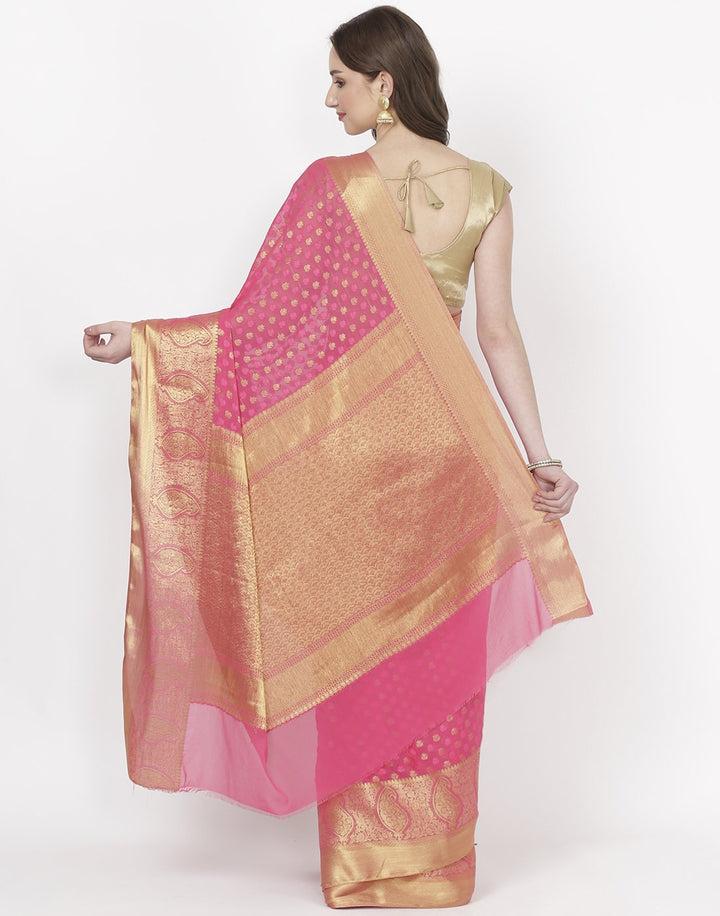 Red Art Chiffon Saree