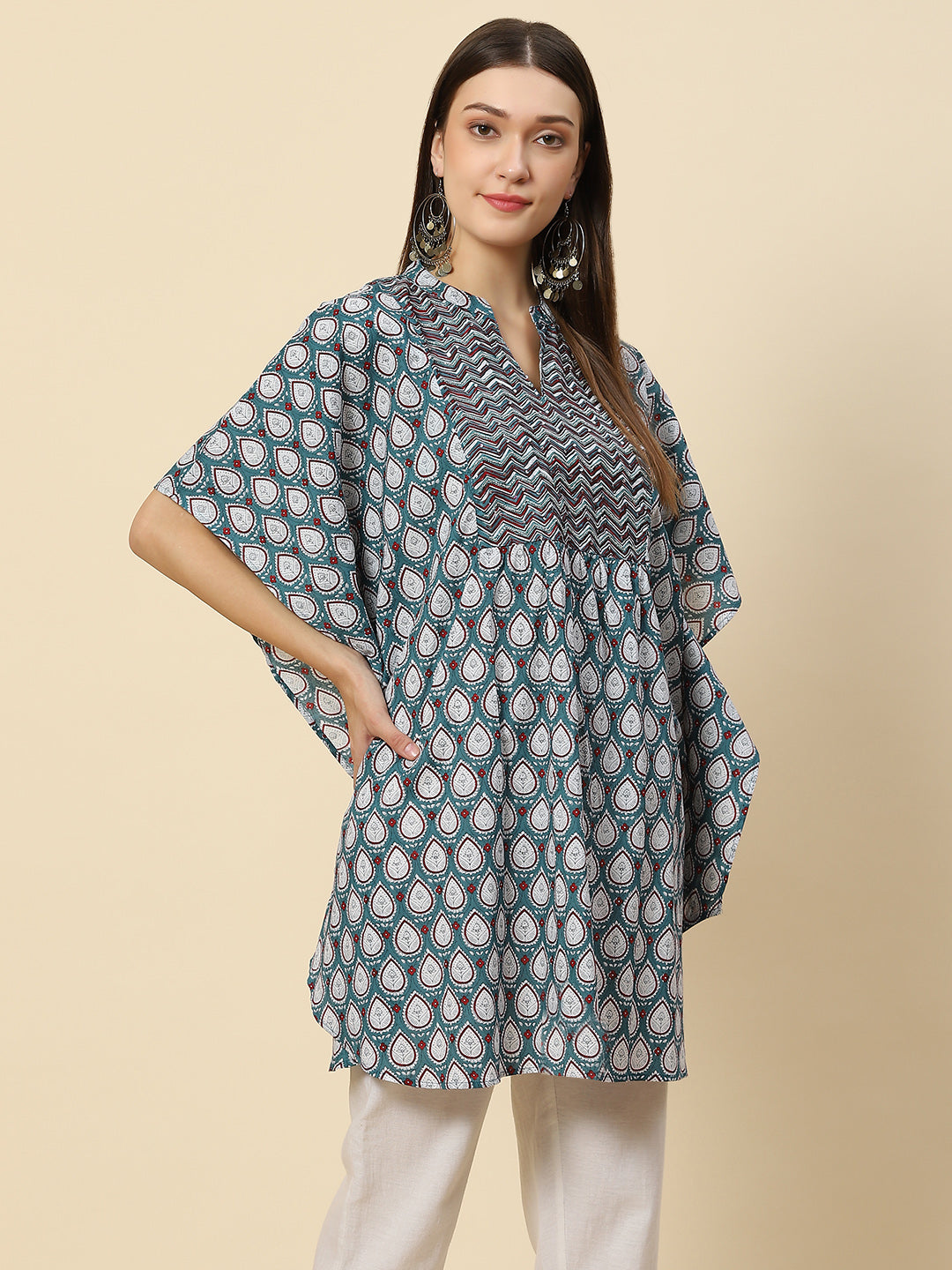 Printed Cotton Kaftan Kurta