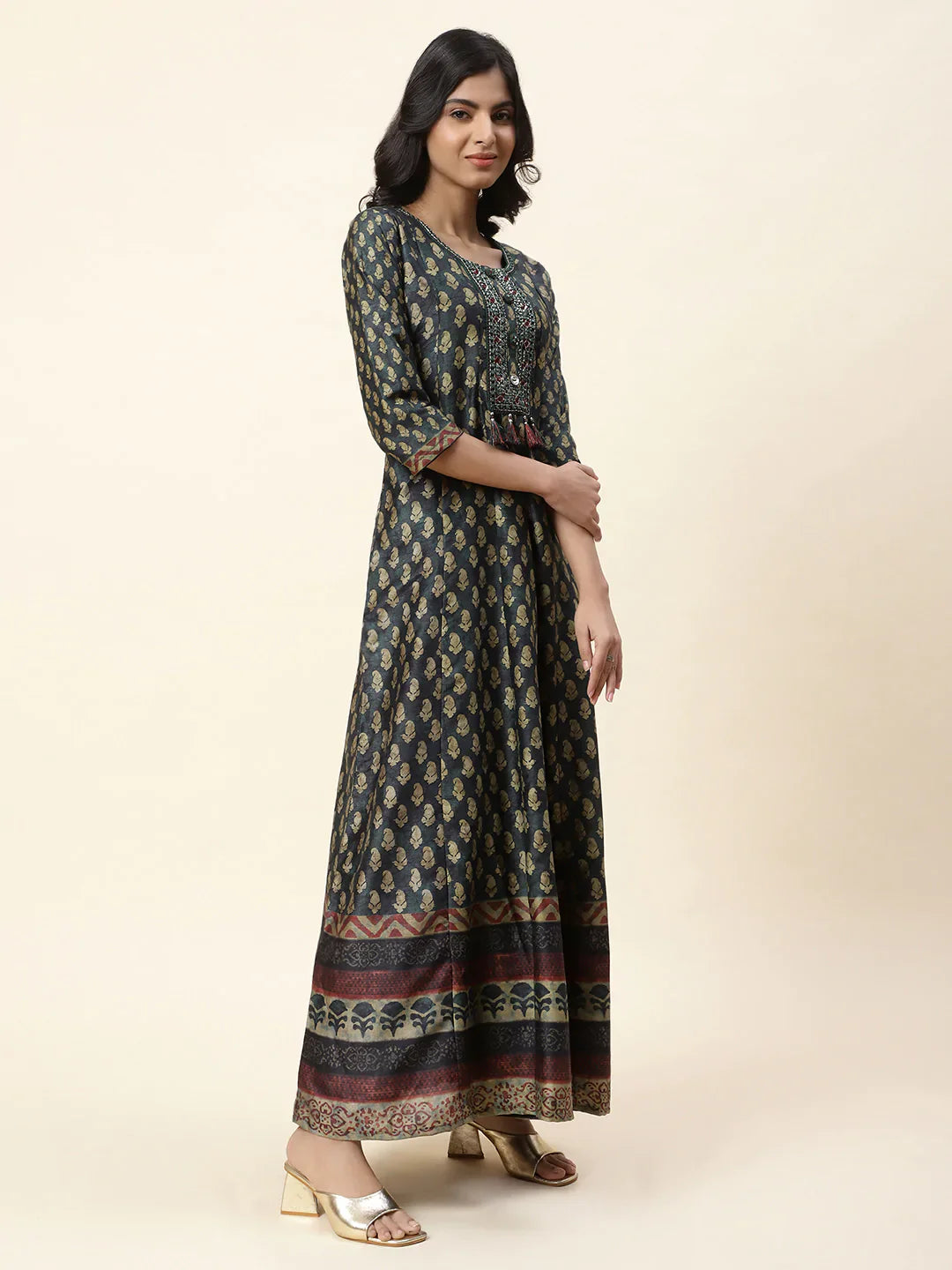 Printed Handloom Anarkali Kurta