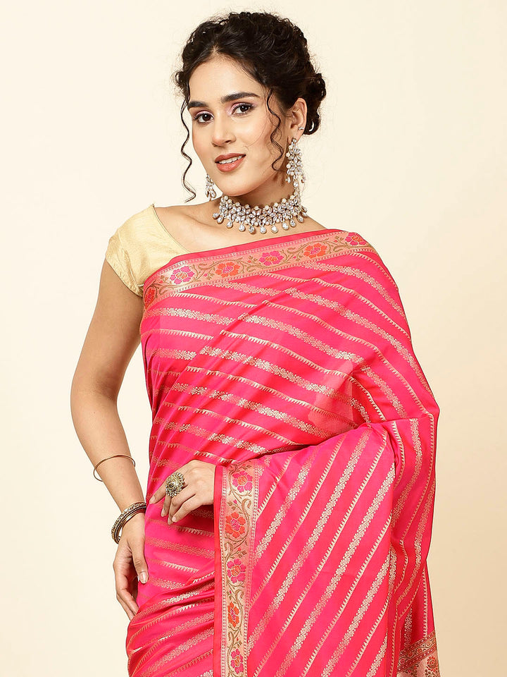 Zari Jaal Woven Cotton Saree
