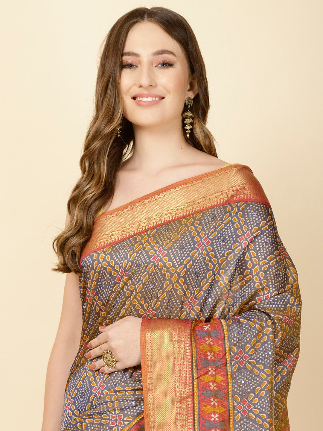 Patola Print Handloom Saree