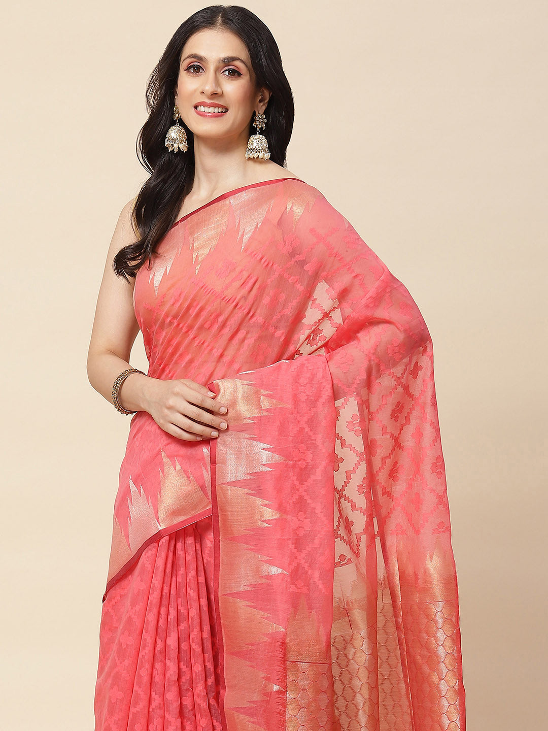 Resham Jaal  Woven Cotton Saree