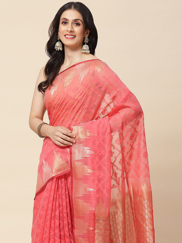 Resham Jaal  Woven Cotton Saree