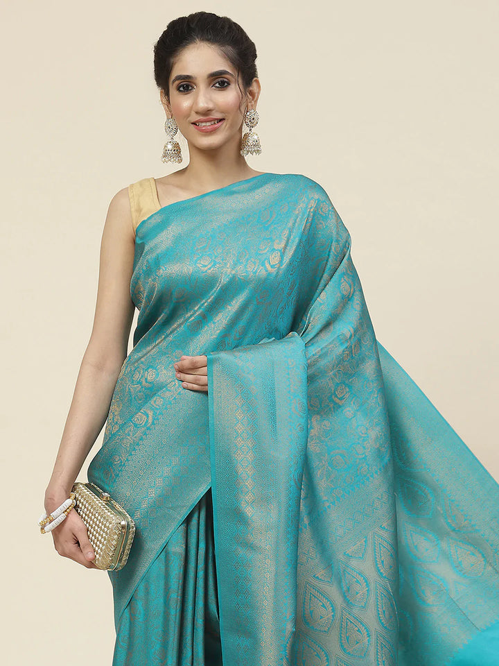 Zari Jaal Handloom Woven Saree