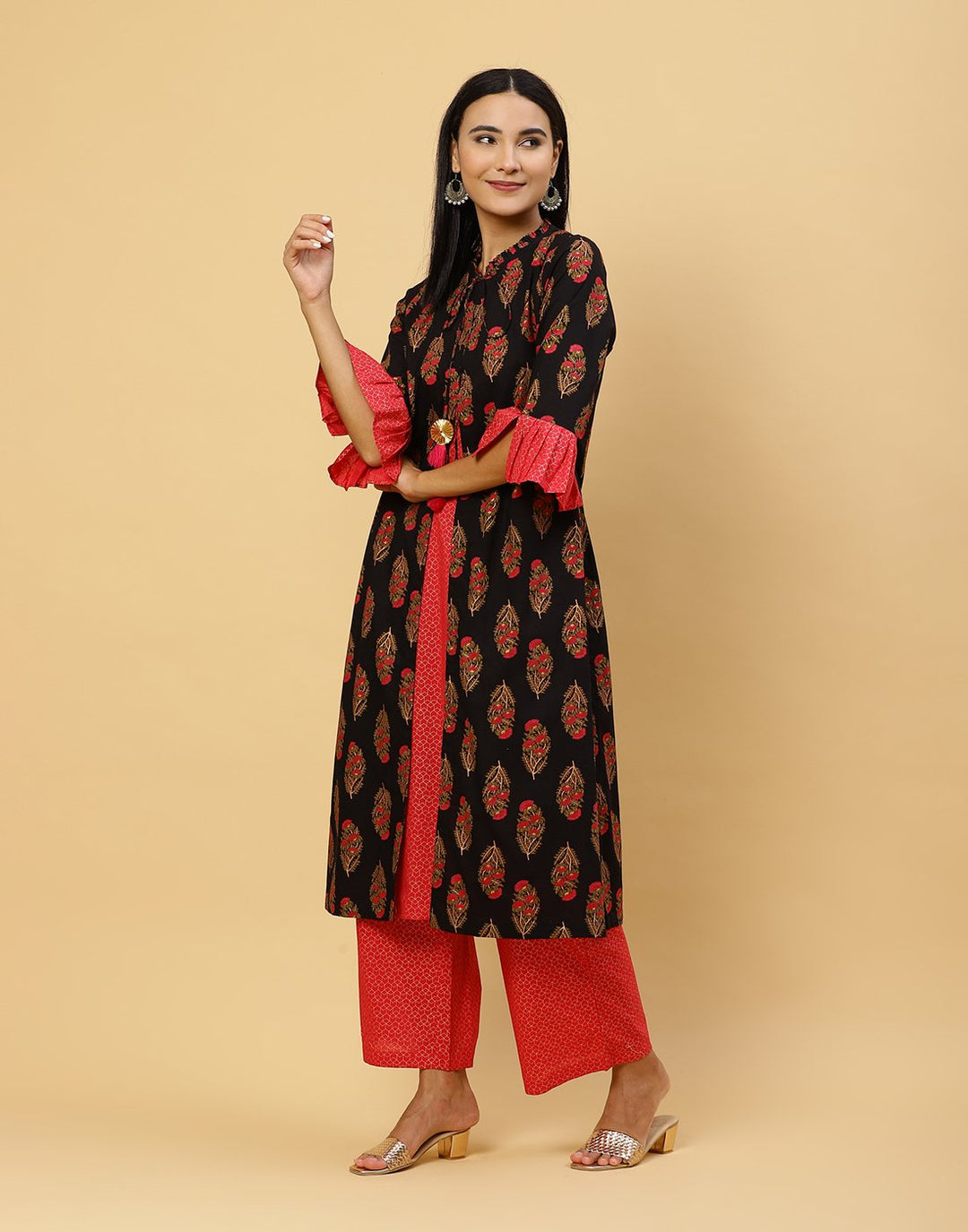 Printed Cotton Kurti With Pant