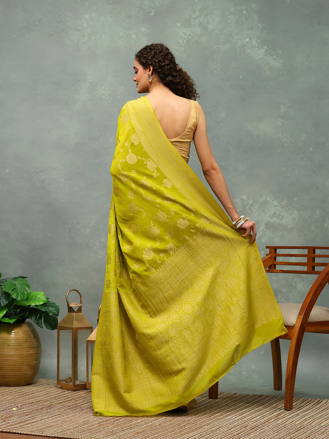 Woven Border Georgette Saree
