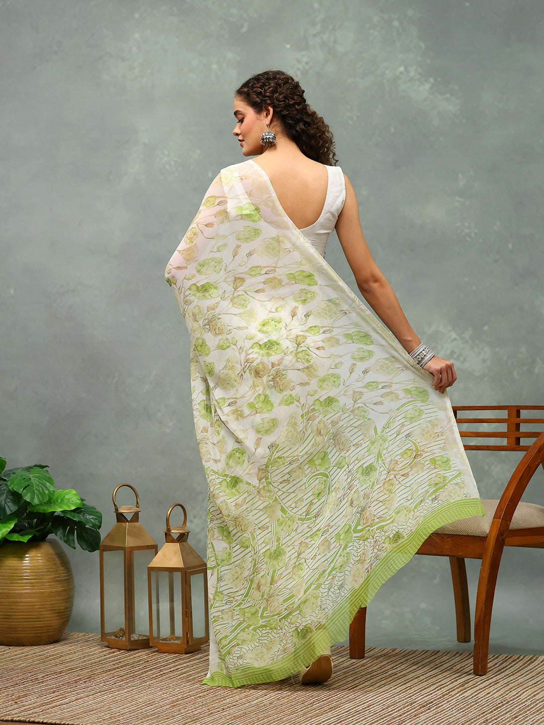 Digital Printed Georgette Saree