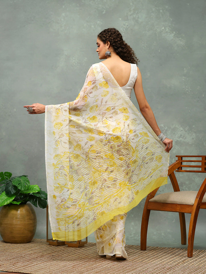 Digital Printed Georgette Saree