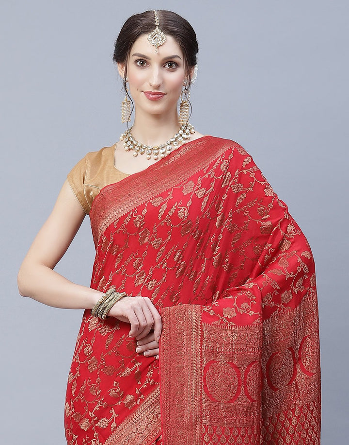 Antiq Zari Jaal Crepe Saree