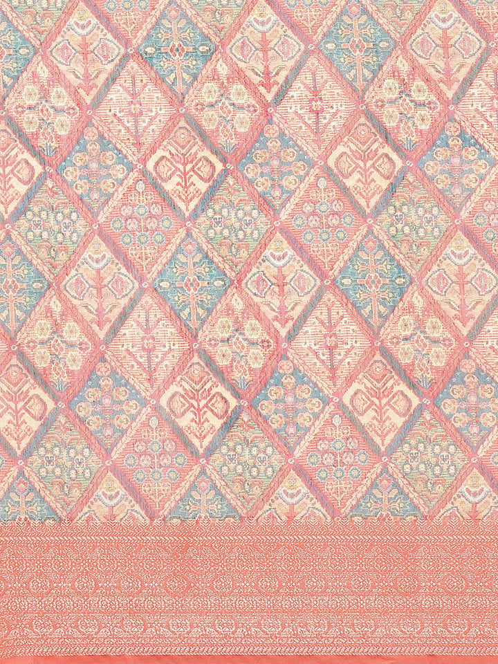 Printed Cotton Chanderi Saree