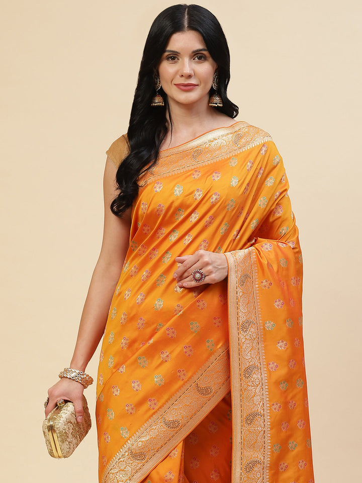 Stone Booti Banarasi Woven Saree
