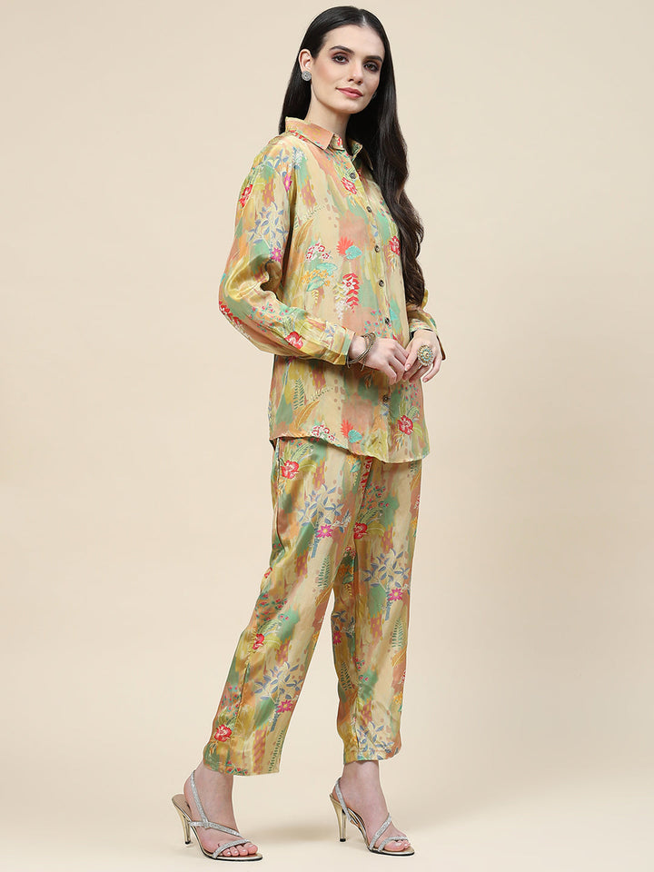 Printed Crepe Kurti With Pants