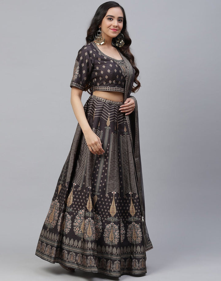 Art Tussar Lehenga With Net Dupatta