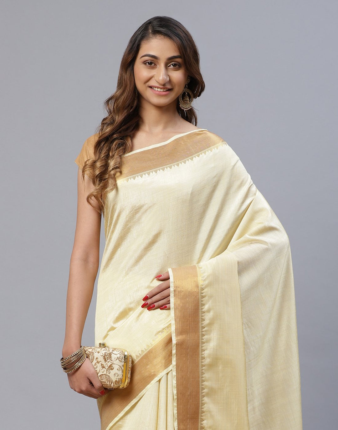 Art Handloom Saree With Zari Border
