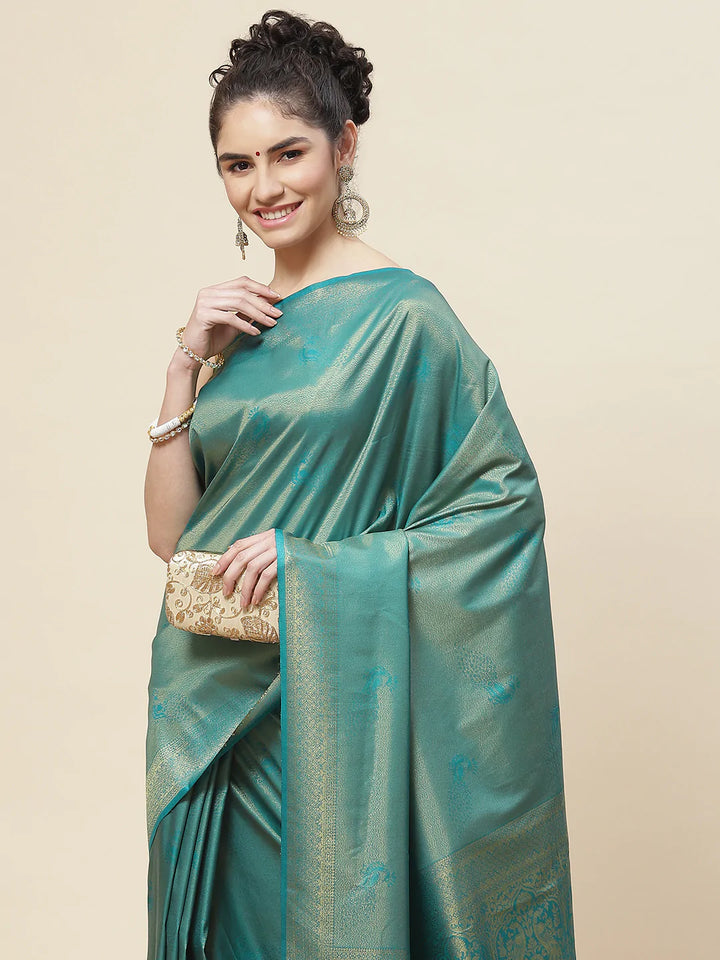 Zari Jaal Handloom Woven Saree