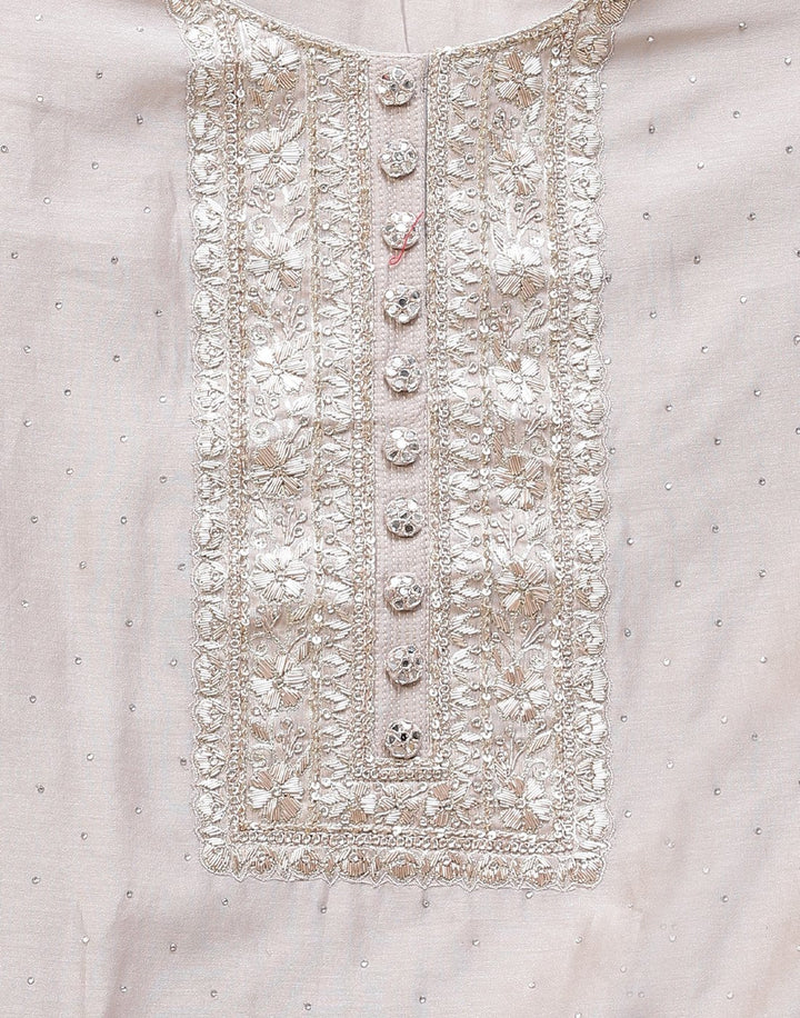 Embroidered Cotton Chanderi Suit Piece