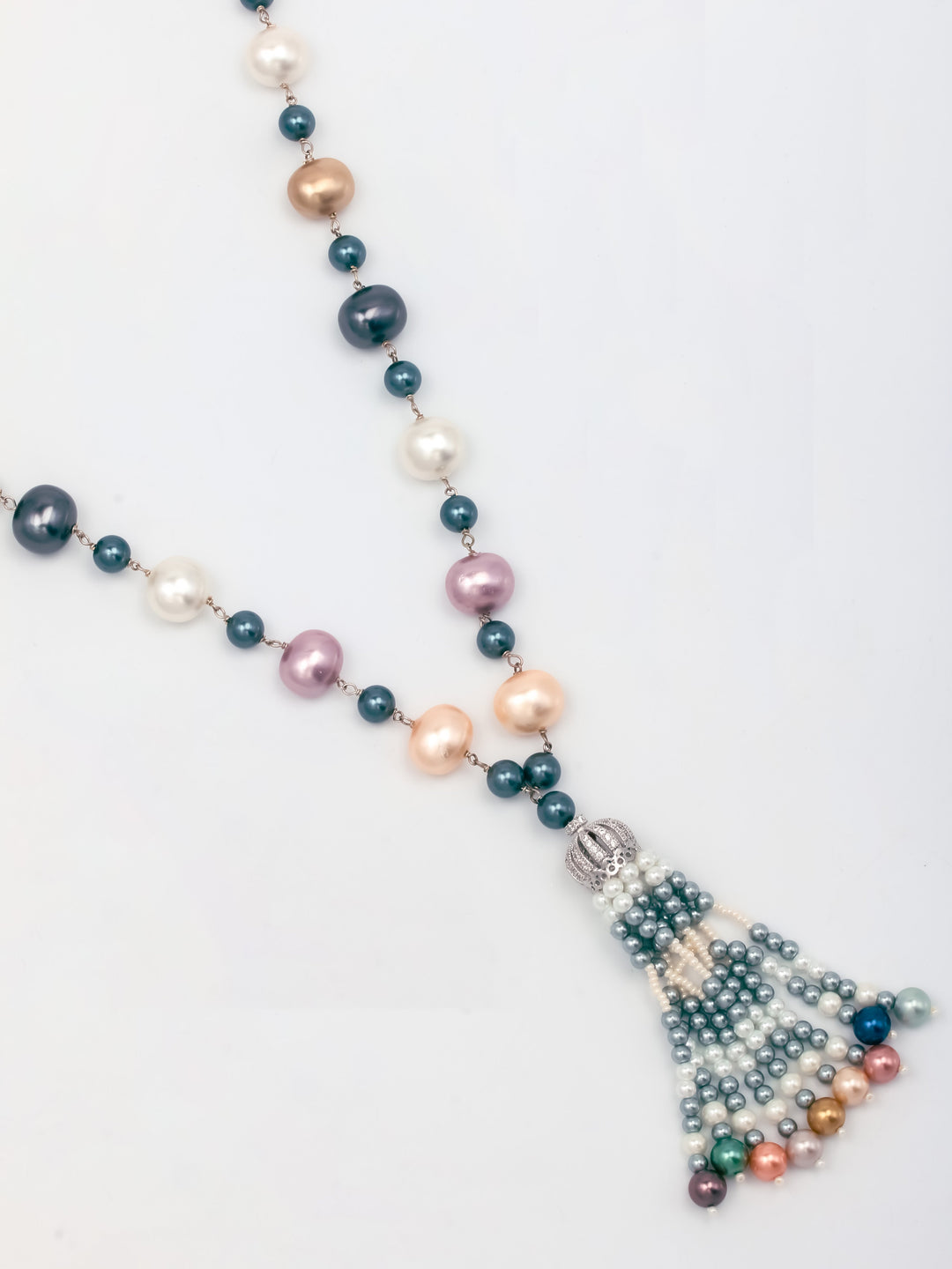 Multi Color Necklace Set With Earrings