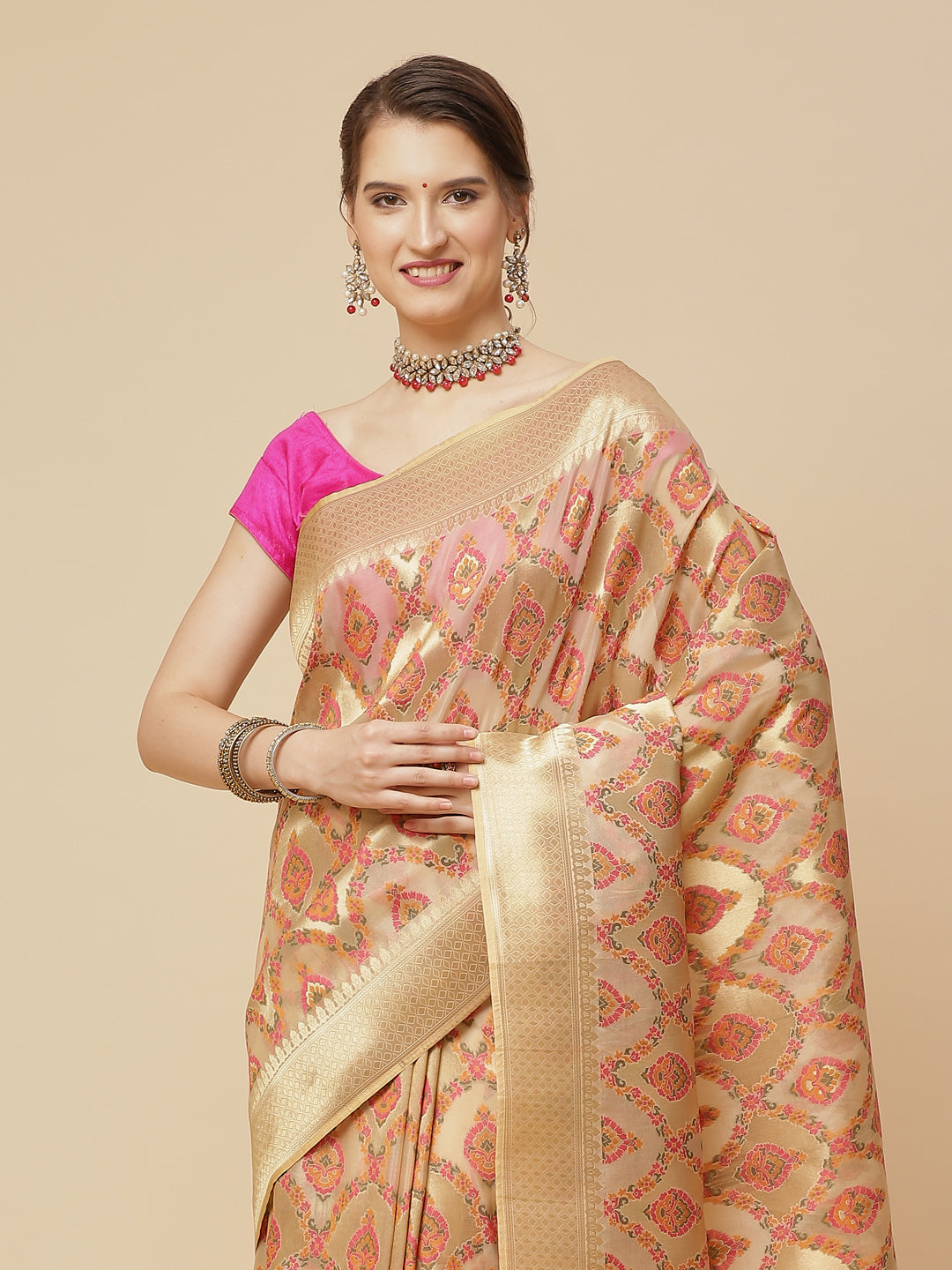 Zari Zaal Organza Woven Saree