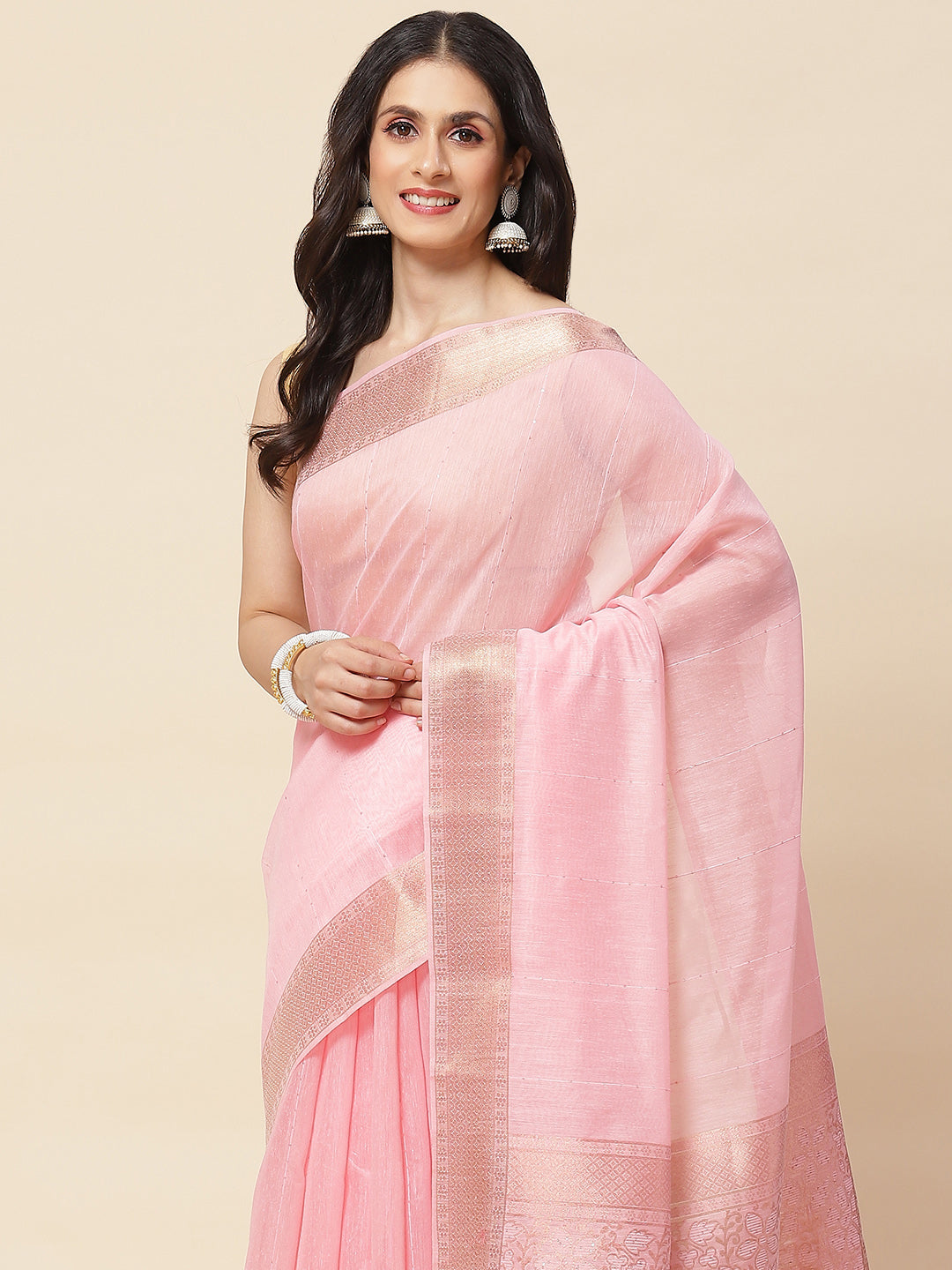 Zari Border Woven Cotton Saree