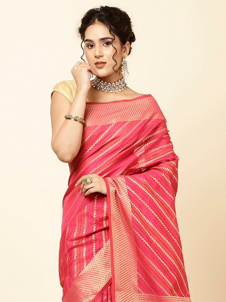 Zari Jaal Woven Cotton Saree
